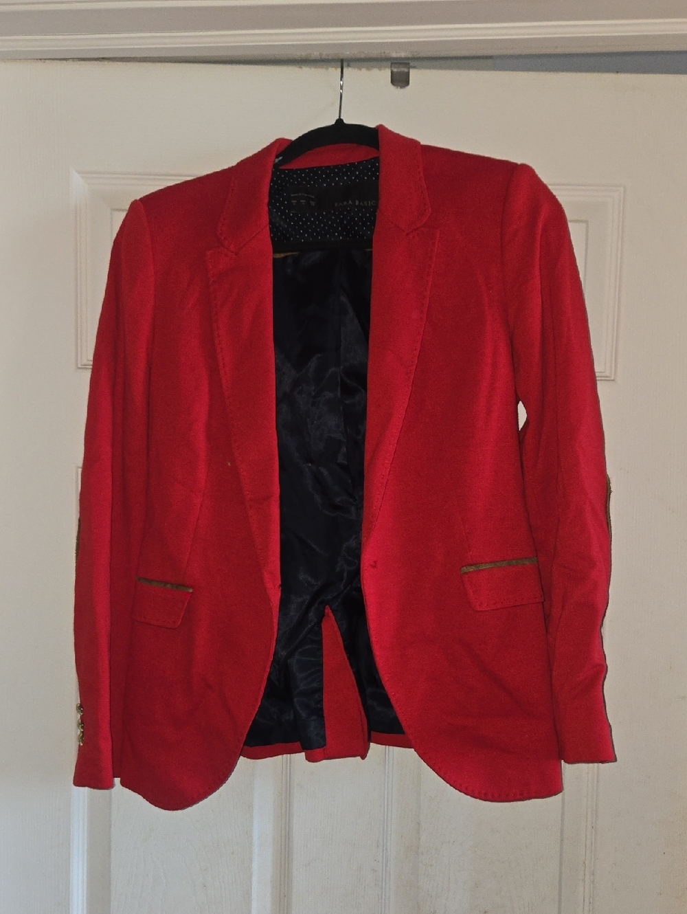 Women's Red Tailored Blazer Jacket